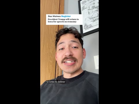 President Donald Trump will return to Iowa for a speech on the economy