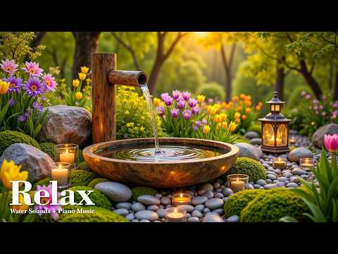 Healing of the Mind 🌿 Bamboo Water Sounds & Relaxing Music, Anxiety Relief, Calm Your Mind
