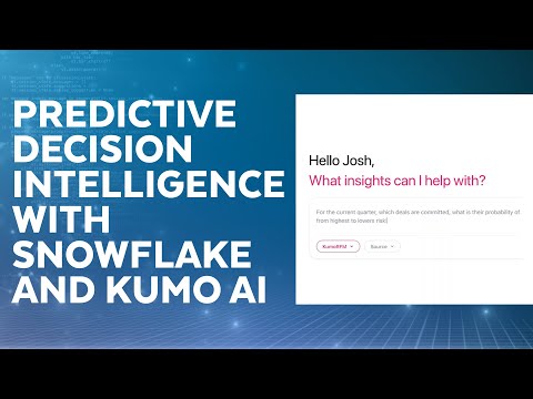 Predictive Decision Intelligence With Cortex Agents And Kumo AI’s Relational Foundation Model