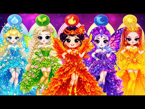 K Pop Demon Hunters Huntrix & Disney Princess Become Fairy Luna Paper Dolls