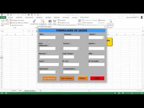Excel VBA  -  Comment créer un Formulaire de Saisie (Module n° 3)