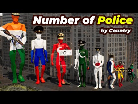 Country scaled by Number of Police Officer | Police power comparison