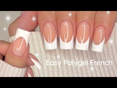 Easy Polygel French Nails | Beginner Friendly | Step-By-Step Tutorial 