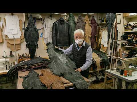6 Crocodiles Turned into a $30,000 Jacket. Master of Exotic Leather.