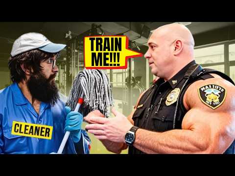 This Police Bodybuilder Was Shocked by the Cleaner 😱 | Anatoly Gym Prank