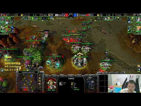 【Moon vs 浪漫】2 兵临城下 魔兽争霸 WC3 005 1 002【魔兽焦点比赛】