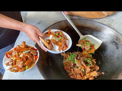 啤酒鸭炖野生松树菌，色香味俱全，汤汁一起浇盖米饭上吃真香