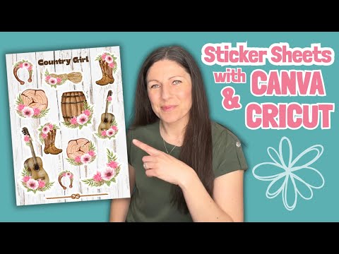 Make full Sticker Sheets with Canva and Cricut Print then Cut - Step by step!