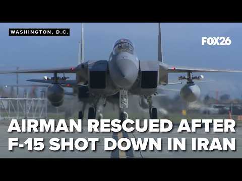 A U.S. airman was rescued after being shot down in Iran