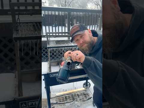 Grilled Steak in an Ice Storm