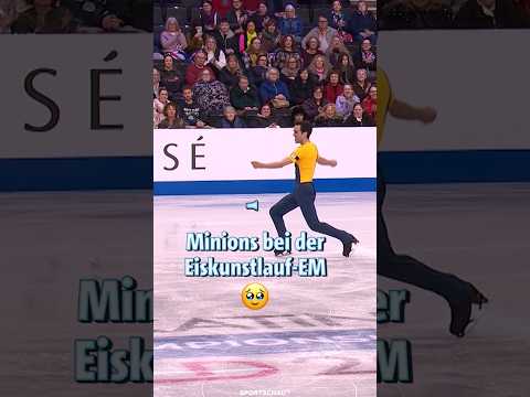 Minions-Tanz bei der Eiskunstlauf-EM | Sportschau #shorts