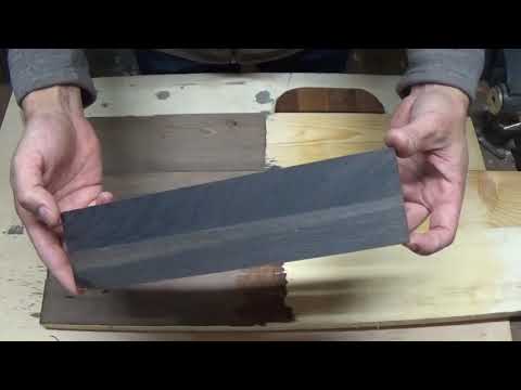 Staining (aging) of wood with steel wool and vinegar. Acetic iron