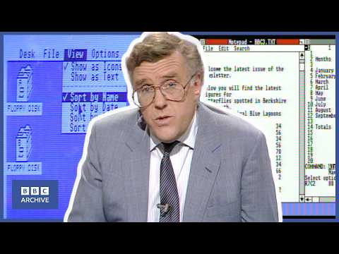 1986: GEM versus WINDOWS - BATTLE of the GUIs | Micro Live | Retro Tech | BBC Archive