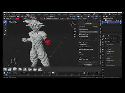 Blender Quad Remesher Retopology