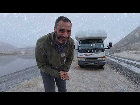 Freezing Van camping TRIP In SNOW with Dog
