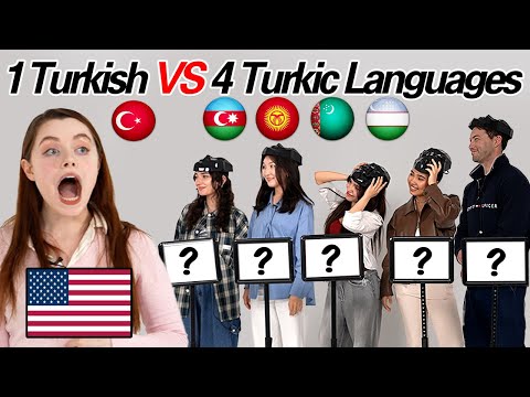Can American Find Turkish Among 5 Turkic Languages Speakers? ㅣGuess The Language!