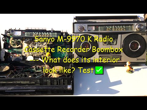 SANYO M 9970 K Radio Cassette Recorder Boombox Test 2 inside electronic mechanical | OLD BUT GOOD