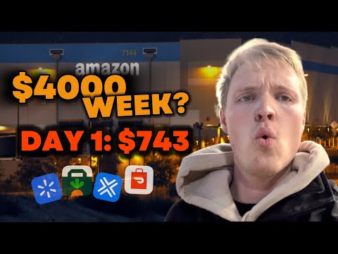 Can I Make $4000 in One Week Using Gig Apps? Day 1 Total: $743!!