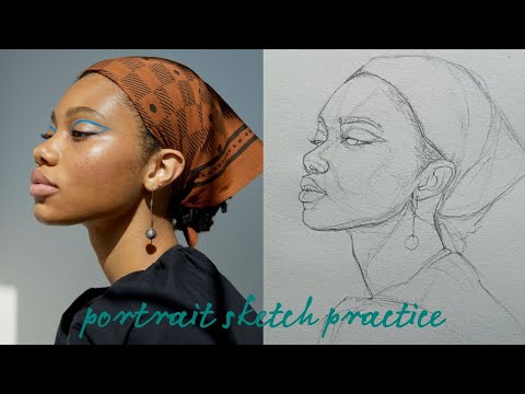 How to draw a portrait using Loomis method