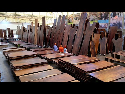 $30,000 Super-Giant Bubinga Wood Table Mass-Produced by South Korean Factory
