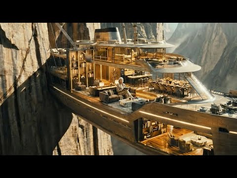 Inside an Ancient Cliffside Ship: Elderly Woman Creates a Luxury Room (Full ASMR Process)