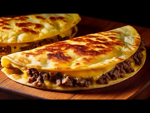 The perfect wrap sandwich with meat and cheese. Simple breakfast, lunch or dinner!