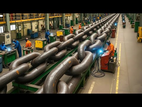 How Millions of Kilos of Steel Are Transformed into Giant Anchor Chains ⚓Mega Factories of the World