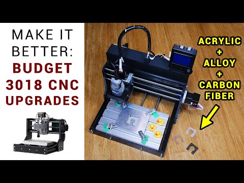 Genmitsu 3018 CNC upgrades: Mill acrylic, aluminium and carbon fiber