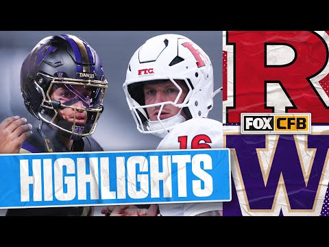 Rutgers Scarlet Knights vs. Washington Huskies Highlights | FOX College Football
