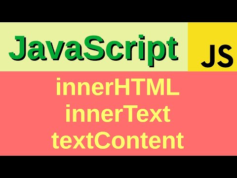 Differences between innerHTML, innerText, and textContent - Basic JavaScript Fast (51)