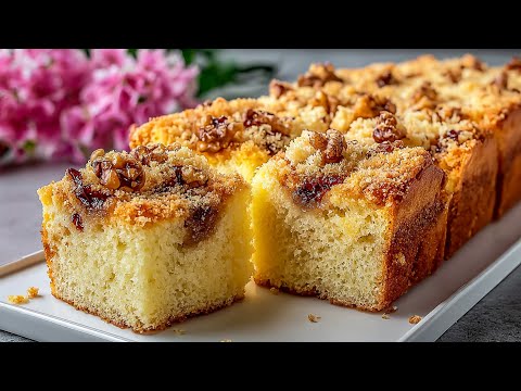 Einfacher Joghurtkuchen in 5 Minuten! Du wirst ihn jeden Tag backen! Schnelles und einfaches Rezept
