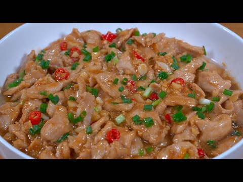 以後豬肉買回來，試試這個做法，蒜香濃郁，肉片嫩滑，又香又好吃，無論是下酒還是下飯，都是非常的不錯#like #food #cooking #美食教程 #美食分享