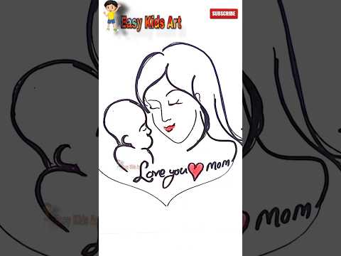 Line Art Happy Mothers Day 💗#shorts #viralshort #trending #tiktok #mom #mothersday #foryou