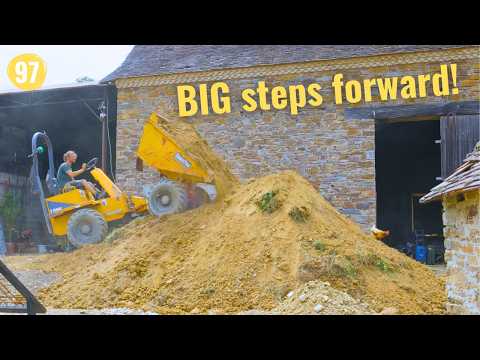 Working Behind the Old Barn, Building the Driveway, and a Wildfire Nearby! | #97