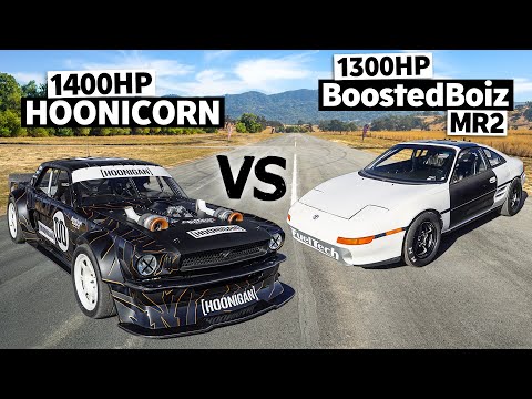 BoostedBoiz' 1300hp Toyota MR2 vs Lia Block's AWD 1400hp Mustang