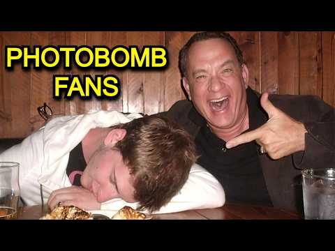 When celebrities photobombs fans!