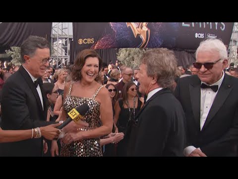 Martin Short and Steve Martin CRASH Stephen Colbert's Emmys Interview! (Exclusive)