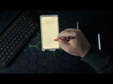 Boox Palma, using stylus and external keyboard.