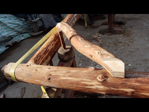 Off Grid Earthbag Workshop Part 64 Roundwood Timber Frame Roof Support