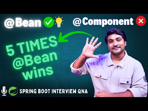 Spring Boot @Bean vs @Component 🔥 | Why @Bean Wins (Interview Guide)