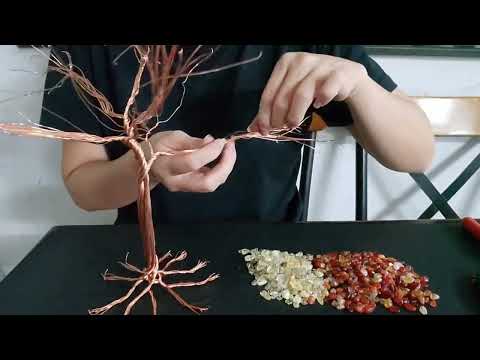 DIY Gemstone tree How to make easy Gemstone tree Fengshui tree Cách làm cây đá phong thủy