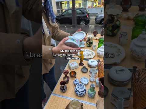 My biggest fear at the thrift market. #thrift #thriftwithme #vintage #fleamarket #vintageresale