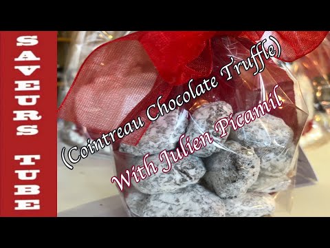 How to make Cointreau Chocolate Truffle with a white powder coating with The French Baker Julien
