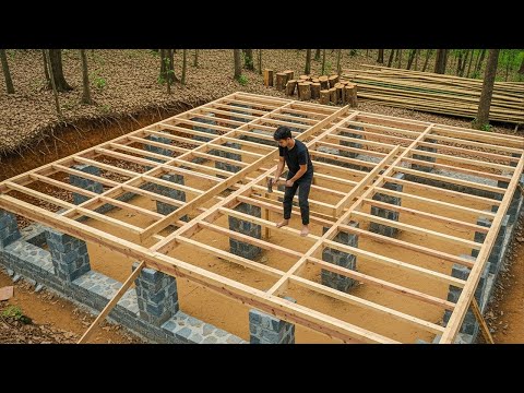 Single man builds wooden house in 125 days - Part 1