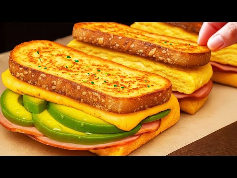 Frühstücksidee für jeden Tag – Einfach, schnell und lecker! Geniales Eier-Toast-Rezept in 5 Minuten!