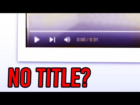 This Video Has NO TITLE With No Blank Characters? (explained!)
