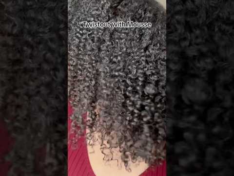TWISTOUT WITH MOUSSE ✨💖 #curlyhair #naturalhair #twistout #mousse