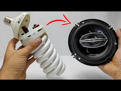 How to make Powerful amplifier using cfl bulb | amplifier using 13003 transistors