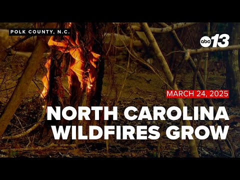Tough conditions keep large North Carolina wildfires at 0% containment