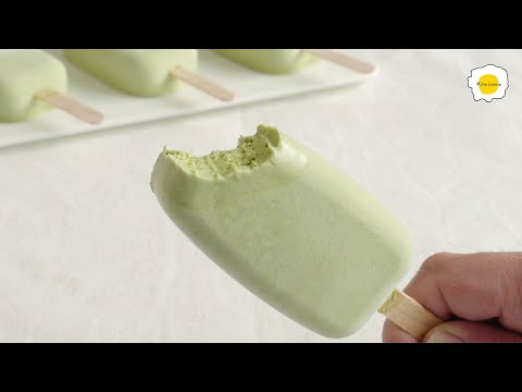 Matcha Jasmine Tea Ice Cream Recipe 抹茶茉莉雪糕食谱 Recette de glace au thé matcha et au jasmin